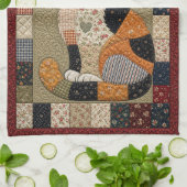 Lapjeskat quilt  theedoek (Gevouwen)