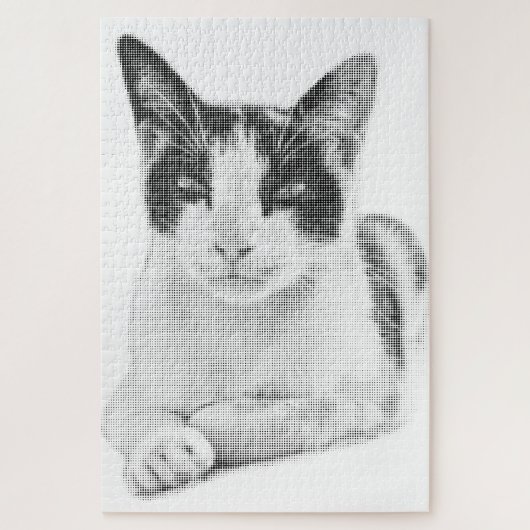 Lapjeskat Retro Halftone Legpuzzel (Verticaal)