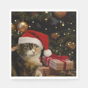 Lapjeskat Santa Kitty servetten