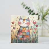 Lapjeskat Valentijn Feestdagenkaart (Staand voorkant)