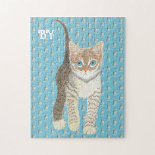 Lapjeskatje 11 x 14 Blauw Legpuzzel
