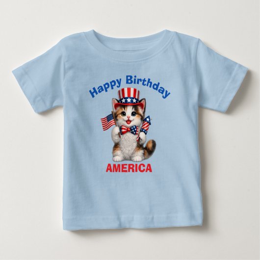 Lapjeskatje (1n) Patriottisch Kinder T-Shirt (Voorkant)