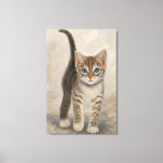Lapjeskatje Canvas Afdruk (Voorkant)