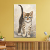 Lapjeskatje Canvas Afdruk (Insitu (Woonkamer))