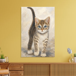 Lapjeskatje Canvas Afdruk