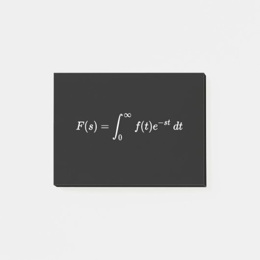 Laplace-transformatievergelijking, wiskunde-basist post-it® notes (Voorkant)