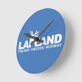 LAPLAND aangepaste muurklok Ronde Klok (Hoek)