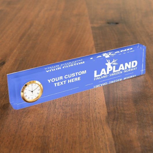 LAPLAND bord aangepaste kleurnaam Naambordje (Zijkant)