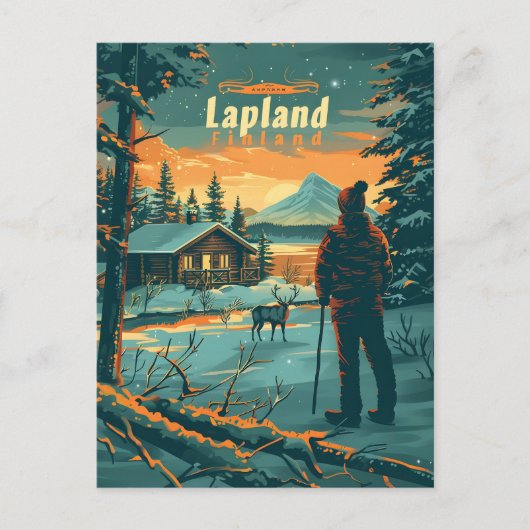 Lapland Finland Briefkaart (Voorkant)