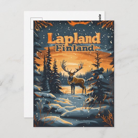 Lapland Finland Briefkaart (Voorkant / Achterkant)