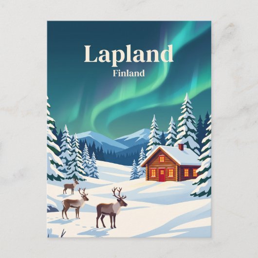 Lapland Finland Briefkaart (Voorkant)