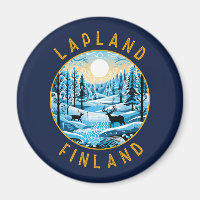 Lapland Finland Herten Retro Noodlijdende Cirkel