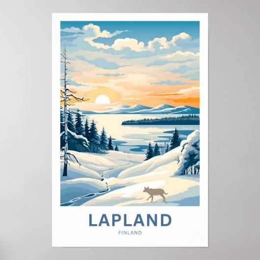 Lapland Finland Reisprint Poster (Voorkant)