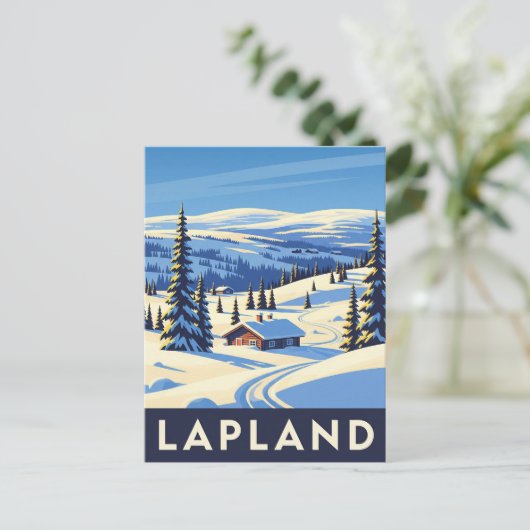  Lapland Finland Reizen Briefkaart (Staand voorkant)