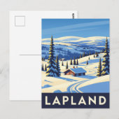 Lapland Finland Reizen Briefkaart (Voorkant / Achterkant)