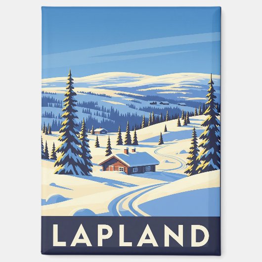  Lapland Finland Reizen Magneet (Voorkant)