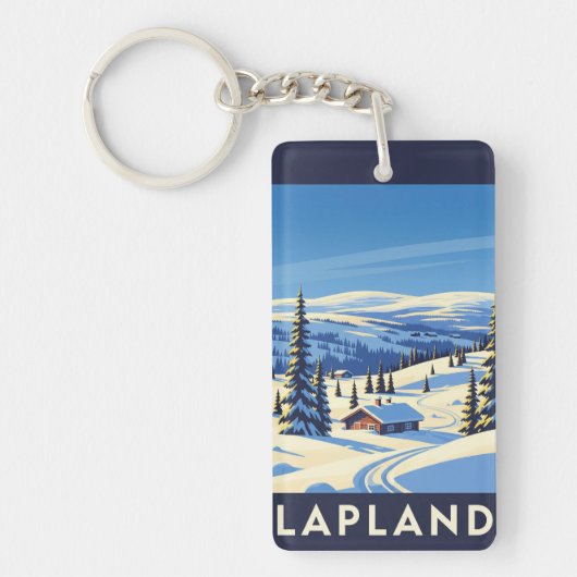  Lapland Finland Reizen Sleutelhanger (Voorkant)