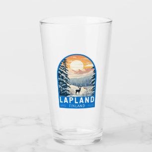 Lapland Finland Travel Art Vintage Glas