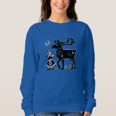 Lapland Girl Holds rendiersweatshirt Trui (Voorkant)