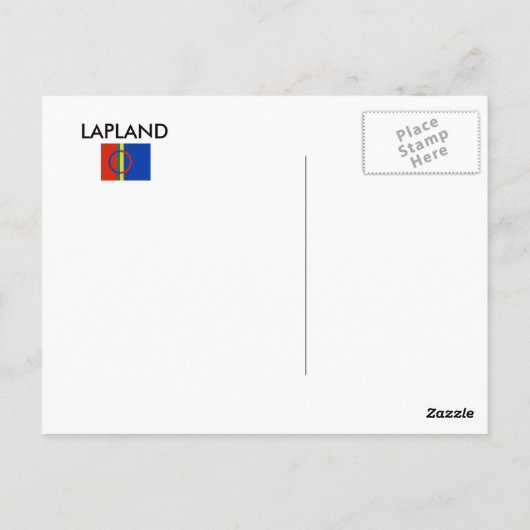 Lapland-kaart Briefkaart (Achterkant)