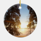 Lapland Landschap Keramisch Ornament (Achterkant)