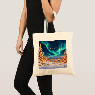 Lapland Noorderlicht Betoverd Winterwoud Tote Bag