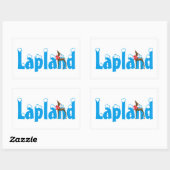 Lapland Reindeer Travel Promo Blue Luggage Sticker (Vel)