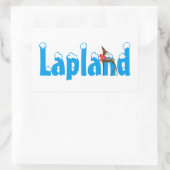 Lapland Reindeer Travel Promo Blue Luggage Sticker (Tas)