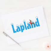 Lapland Reindeer Travel Promo Blue Luggage Sticker (Envelop)