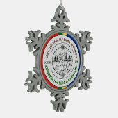 Lapland Sami Elf Arbeiders Vakbond rendierherders Tin Sneeuwvlok Ornament (Links)