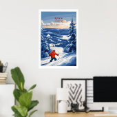 Lapland Ski Landschap Kunst 1 Poster (Thuiskantoor)