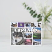 Lapland souvenir fotocollage briefkaart (Staand voorkant)