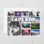 Lapland souvenir fotocollage briefkaart (Voorkant / Achterkant)