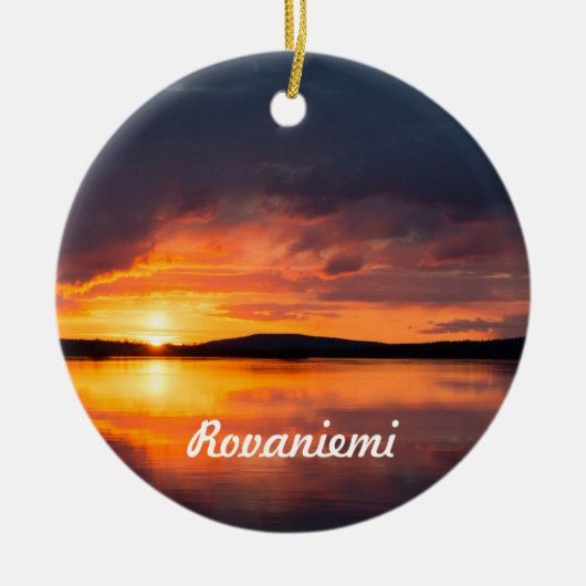 Lapland Sunset Keramisch Ornament (Voorkant)