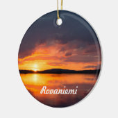 Lapland Sunset Keramisch Ornament (Links)