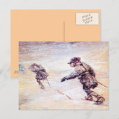 Laplanders in Snowstorm - Sneeuwstorm Lappar i Briefkaart (Voorkant / Achterkant)