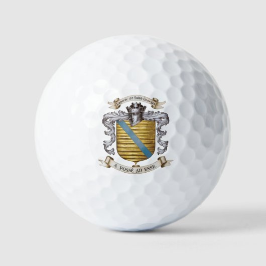 Laporte dit Saint Georges Family Crest Golfballen (Voorkant)