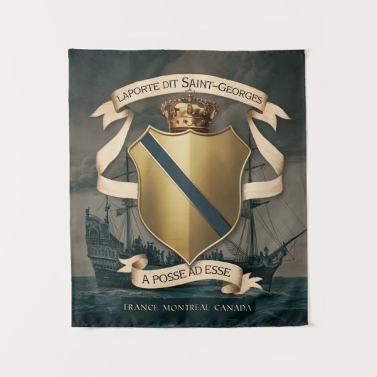 Laporte dit Saint Georges Wapen 1 Wandkleed (Voorkant)