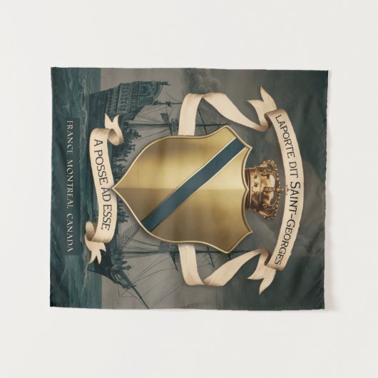 Laporte dit Saint Georges Wapen 1 Wandkleed (Voorkant (horizontaal))