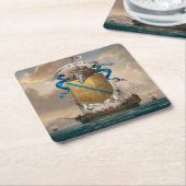 Laporte dit Saint Georges Wapen 4 Kartonnen Onderzetters (Schuin)