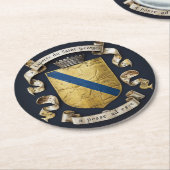 Laporte dit Saint Georges Wapen 5 Ronde Kartonnen Onderzetter (Gebogen)
