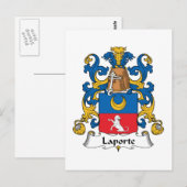 Laporte Family Crest Briefkaart (Voorkant / Achterkant)