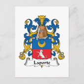 Laporte Family Crest Briefkaart (Voorkant)