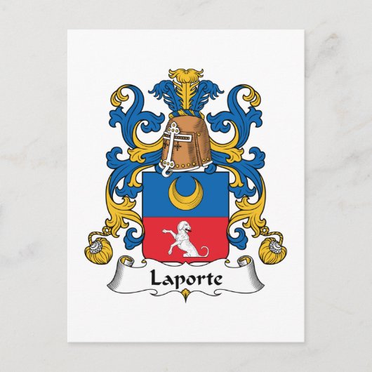 Laporte Family Crest Briefkaart (Voorkant)