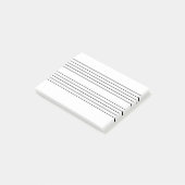Lappad voor muziekpersoneel post-it® notes (Schuin)