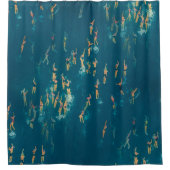 Lappende golven douchegordijn (Voorkant)