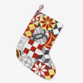 lappendeken, traditionele tegeldec kleine kerstsok (Voorkant (Hangend))