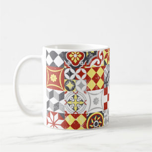 lappendeken, traditionele tegeldec koffiemok
