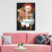 Lappenpop en teddybeer canvas afdruk (Insitu (Woonkamer))