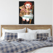 Lappenpop en teddybeer canvas afdruk (Insitu (Slaapkamer))